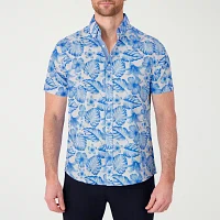 Report Collection Mens Modern Fit Short Sleeve Button-Down Shirt