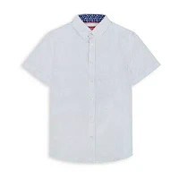Report Collection Mens Modern Fit Short Sleeve Geometric Button-Down Shirt