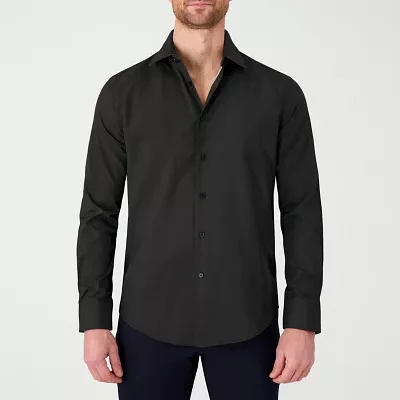 Report Collection Mens Modern Fit Long Sleeve Tonal Button-Down Shirt