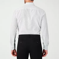 Report Collection Mens Modern Fit Long Sleeve Dots Button-Down Shirt