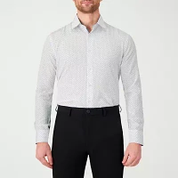Report Collection Mens Modern Fit Long Sleeve Dots Button-Down Shirt