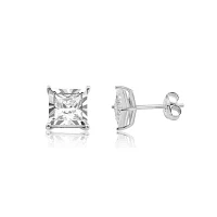 Tru Miracle 1 CT. T.W. Natural White Diamond 10K White Gold 5.7mm Stud Earrings