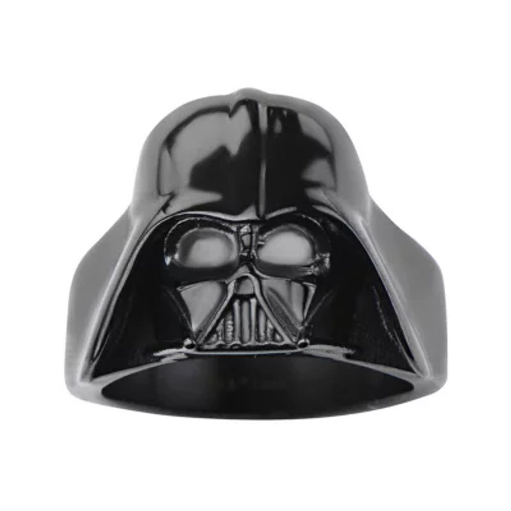 Star Wars® Darth Vader Mens Stainless Steel and Black IP 3D Ring