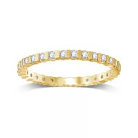 1/ CT.T.W. Natural Diamond 14K Yellow Gold Eternity Band