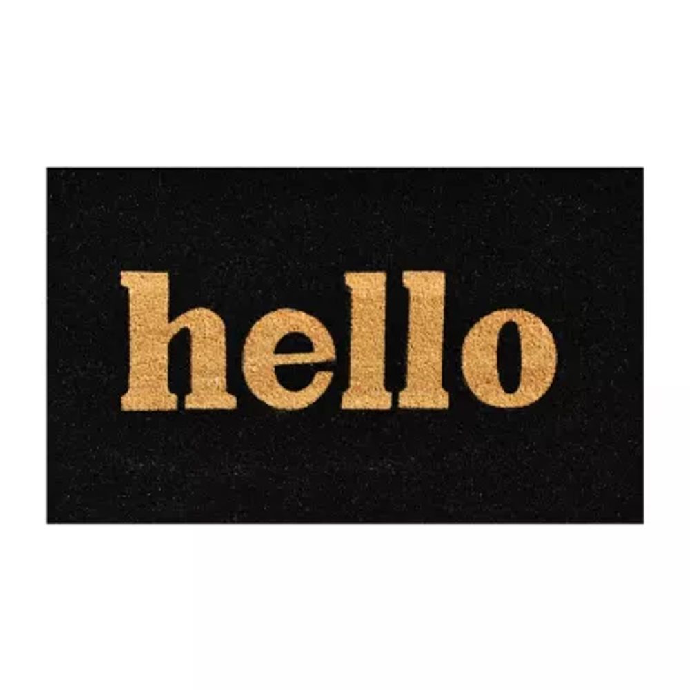 Calloway Mills Block Hello Outdoor Rectangular Doormat