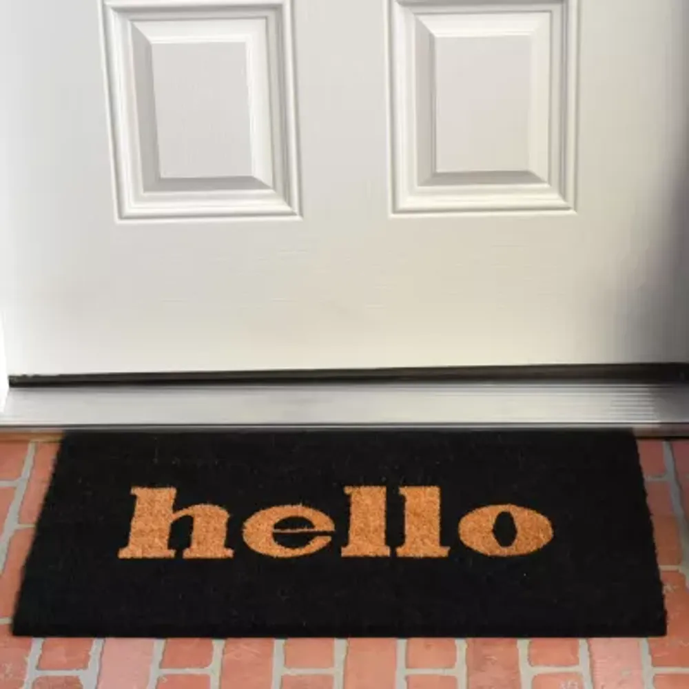 Calloway Mills Block Hello Outdoor Rectangular Doormats