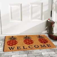 Calloway Mills Pineapple Welcome Outdoor Rectangular Doormats