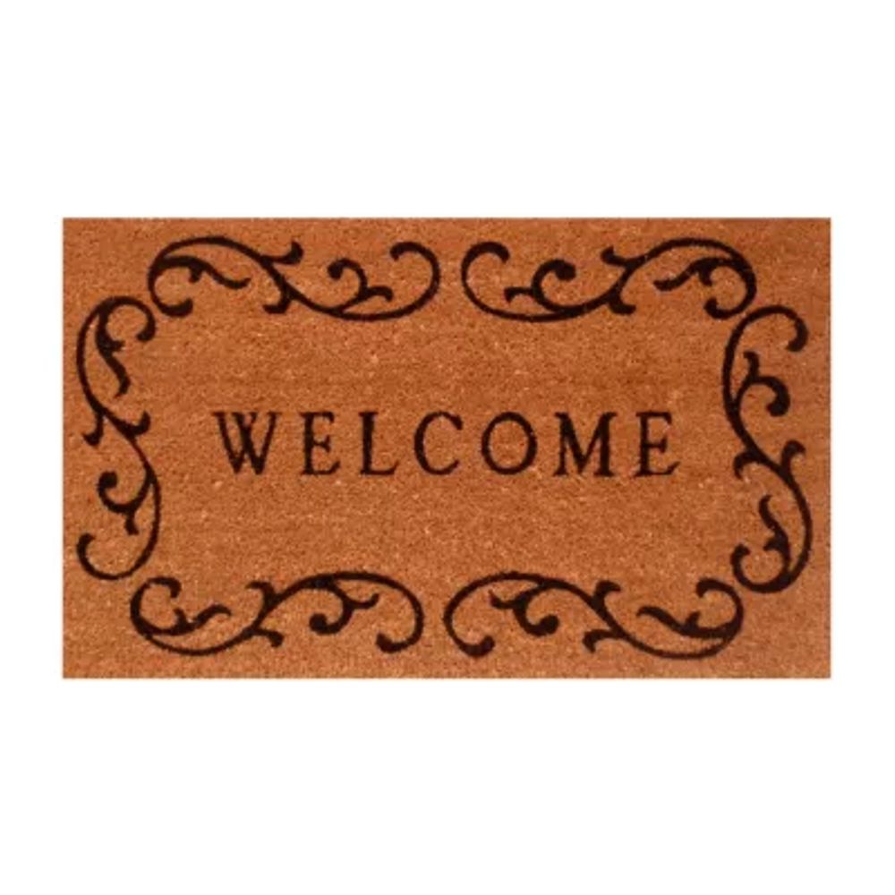 Calloway Mills Welcome Curlicue Outdoor Rectangular Doormat