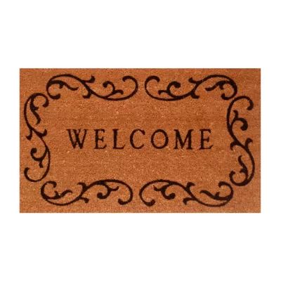 Calloway Mills Welcome Curlicue Outdoor Rectangular Doormat