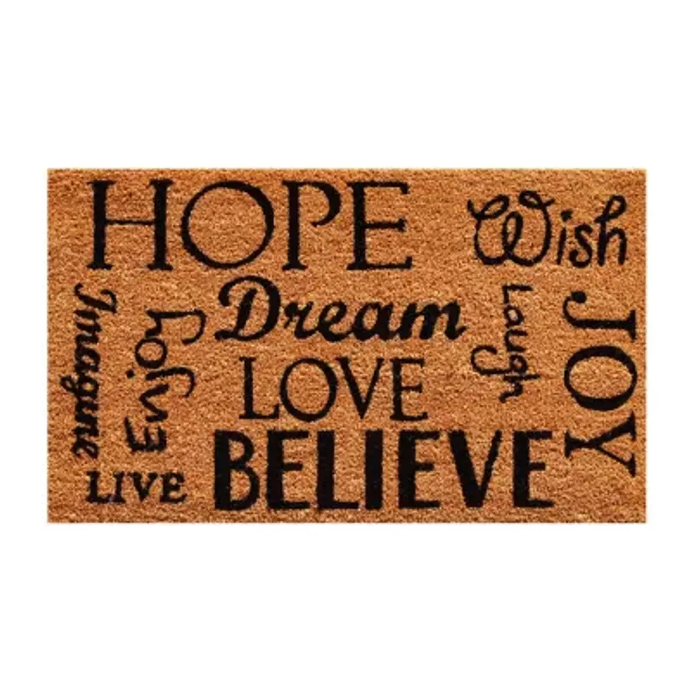 Calloway Mills Hope Dream Believe Outdoor Rectangular Doormats