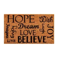 Calloway Mills Hope Dream Believe Outdoor Rectangular Doormat