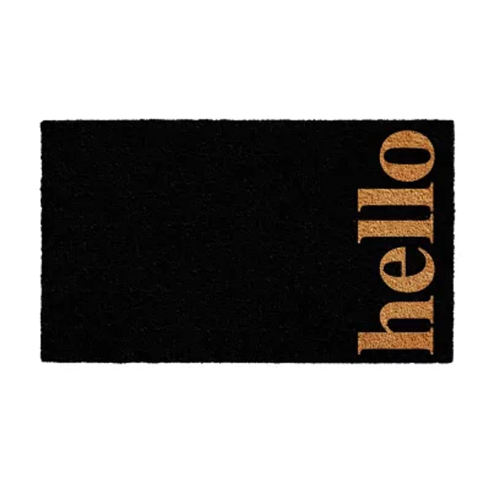 Calloway Mills Vertical Hello Outdoor Rectangular Doormats