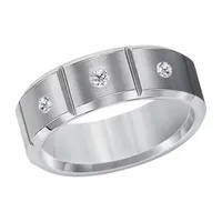 1/10 CT. T.W. White Diamond Ceramic Tungsten Band