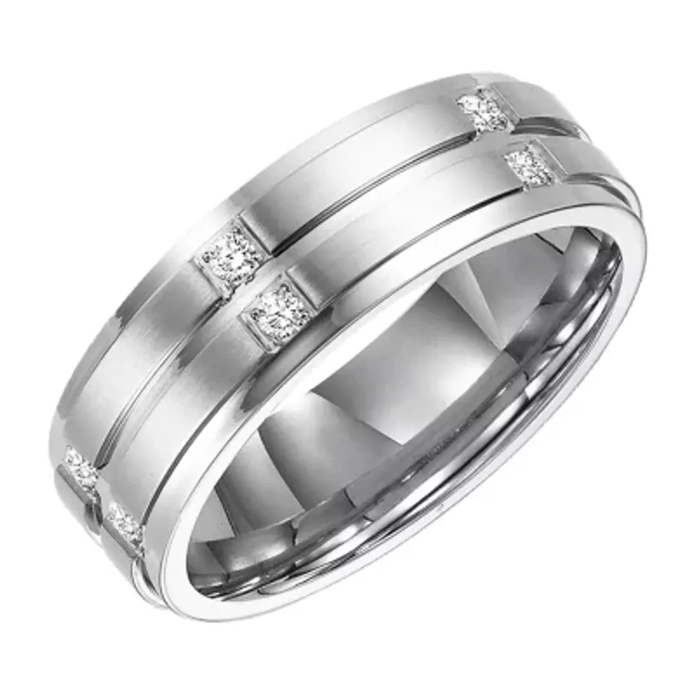 1/7 CT. T.W. White Diamond Stainless Steel Band