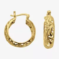 24K Gold Over Silver 23mm Hoop Earrings