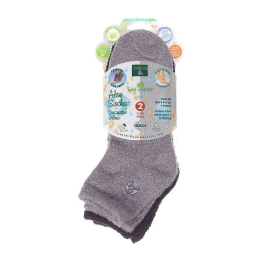 Earth Therapeutics Aloe Vera Infused Socks 2 Pk.