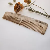 Shaz & Kiks Home Combing Queen Handmade Neem Wood Comb For All Hair Types
