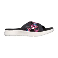 Skechers Womens Go Walk Flex Blossoms Slide Sandals