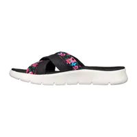 Skechers Womens Go Walk Flex Blossoms Slide Sandals