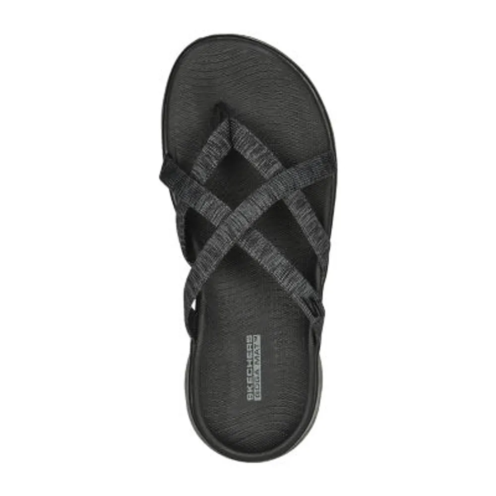 Skechers Womens Go Walk Flex Spotlight Strap Sandals