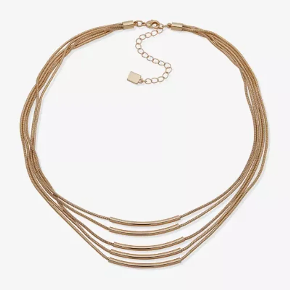 Worthington Gold Tone 32 Inch Snake Oval Pendant Necklace | Hawthorn Mall