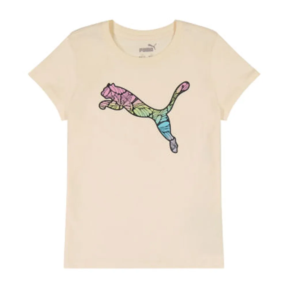 Thereabouts Little & Big Girls Round Neck Short Sleeve Graphic T-Shirt