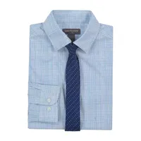 Van Heusen Boys Point Collar Long Sleeve Shirt + Tie Set