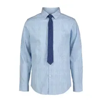 Van Heusen Boys Point Collar Long Sleeve Shirt + Tie Set