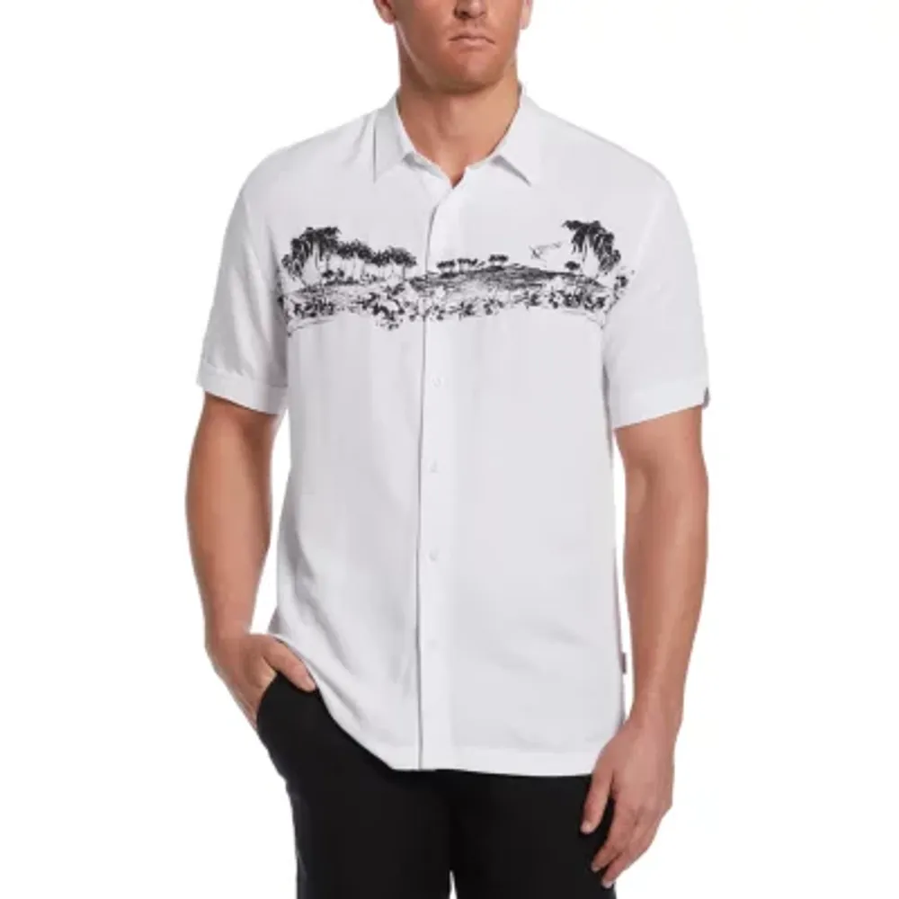 Cubavera Mens Classic Fit Short Sleeve Button-Down Shirt