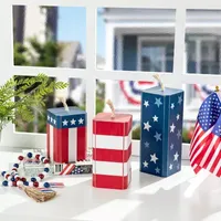 Glitzhome 9.75"H Patriotic Firecracker Tabletop Decor