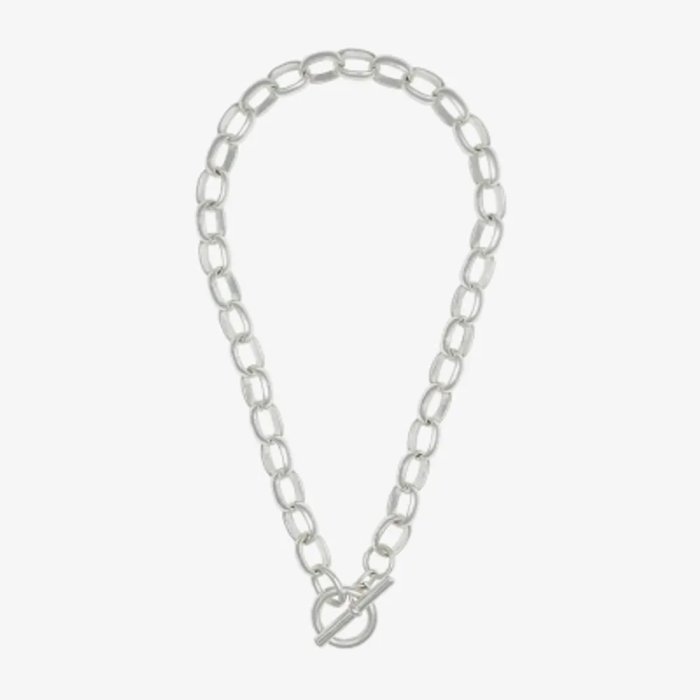 Bold Elements Silver Tone 18 Inch Omega Chain Necklace