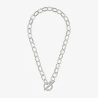 Bold Elements Silver Tone 18 Inch Omega Chain Necklace