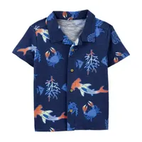 Carter's Toddler Boys Short Sleeve Button-Down Shirt