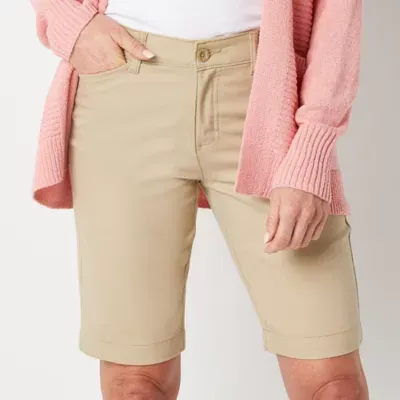 St. John's Bay Womens Mid Rise Bermuda Short