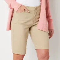 St. John's Bay Womens Mid Rise Bermuda Short