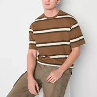 Arizona Mens Short Sleeve Striped Boxy T-Shirt