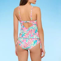 Decree Leaf Tankini Swimsuit Top Juniors