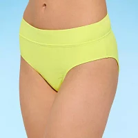 Decree Womens Textured High Waist Bikini Swimsuit Bottom Juniors