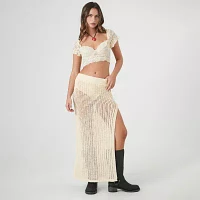 Forever 21 Crochet Womens Low Rise Maxi Skirt - Juniors