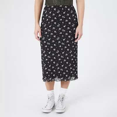 Forever 21 Womens Mid Rise Midi A-Line Skirt-Juniors