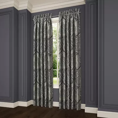 Queen Street Viccorino Rod Pocket Energy Saving Light-Filtering Set of 2 Curtain Panels