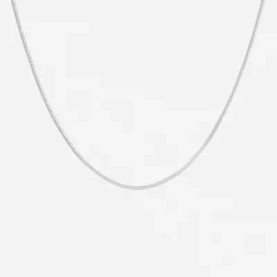 Silver Reflections Womens Pure Silver Over Brass 20 Inch Snake Chain Necklace