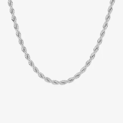 Silver Reflections Womens Pure Silver Over Brass 24 Inch Rope Chain Necklace
