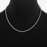 Silver Reflections Womens Pure Silver Over Brass 24 Inch Rope Chain Necklace