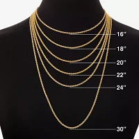 Silver Reflections Womens 18K Gold Over Brass 24 Inch Rope Chain Necklace