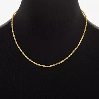 Silver Reflections Womens 18K Gold Over Brass 24 Inch Rope Chain Necklace