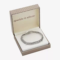 Sparkle Allure Natural Diamond Accent Silver Tone 7.25 Inch Tennis Bracelet