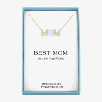Womens Lab Created White Opal 14K Gold Over Silver Sterling Silver Heart Round Pendant Necklaces