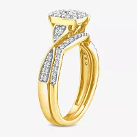 Womens 3/4 CT. T.W. Natural White Diamond 10K Gold Bridal Set