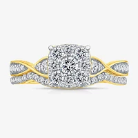 Womens 3/4 CT. T.W. Natural White Diamond 10K Gold Bridal Set